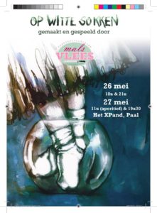 op witte sokken